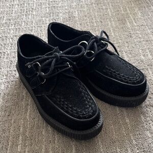 TUK Black Suede Creepers